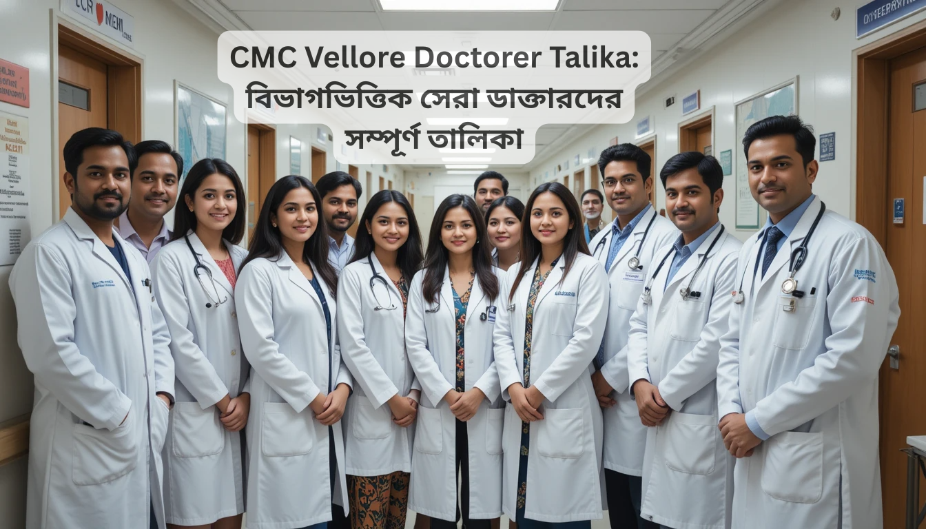 CMC Vellore Doctorer Talika: বিভাগভিত্তিক সেরা ডাক্তারদের সম্পূর্ণ তালিকা