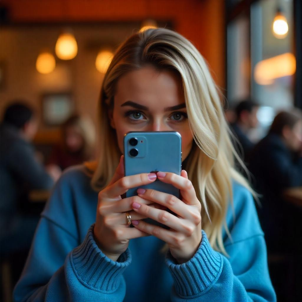 মোবাইল দিয়ে মুখ ঢাকা মেয়েদের পিক