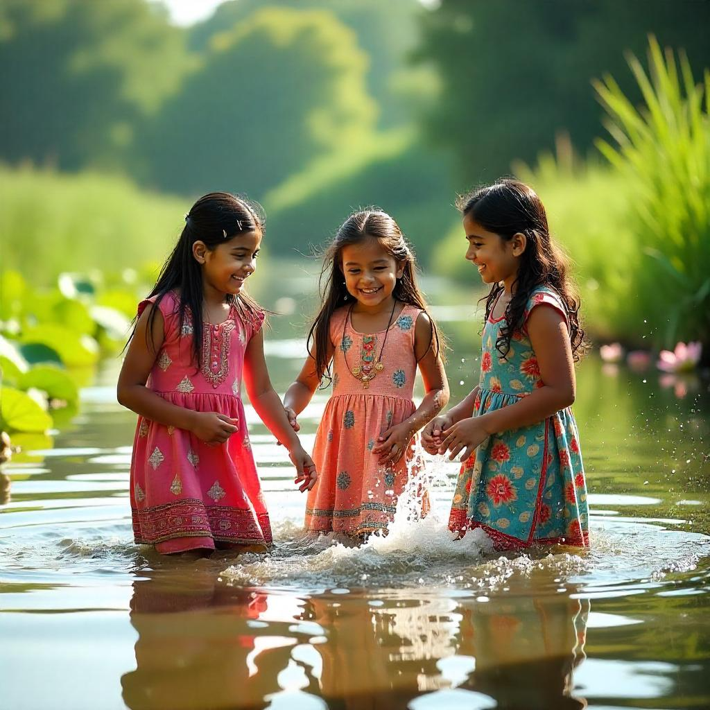 গ্রামের ছোট মেয়েদের পিক