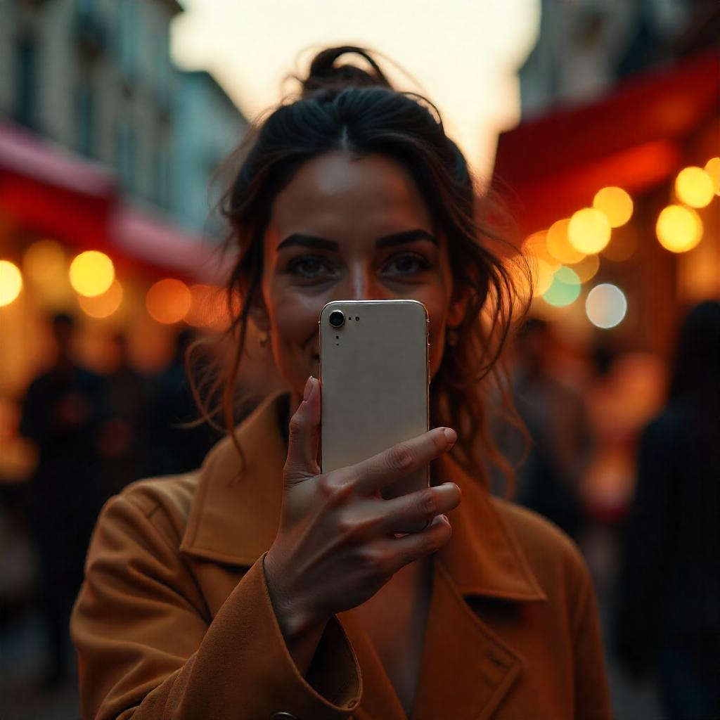 মোবাইল দিয়ে মুখ ঢাকা মেয়েদের পিক