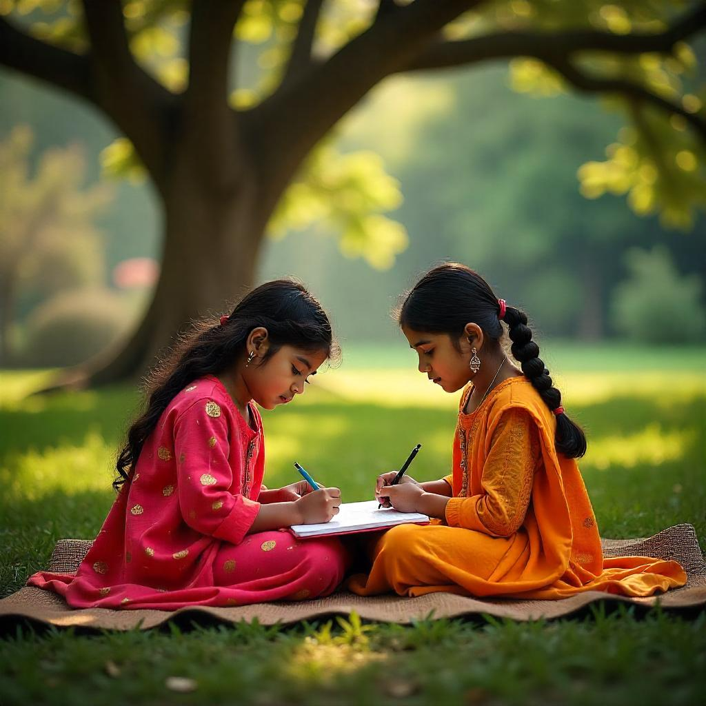 গ্রামের ছোট মেয়েদের পিক