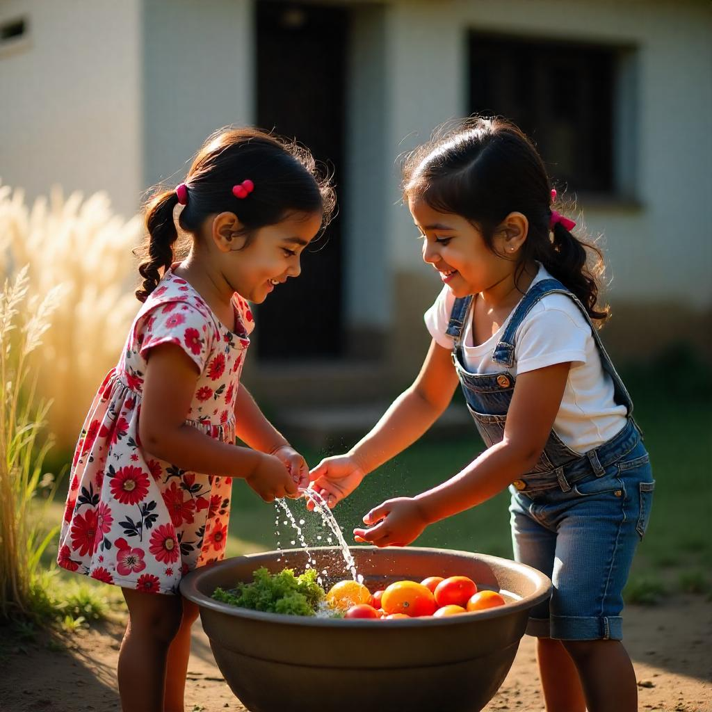 গ্রামের ছোট মেয়েদের পিক