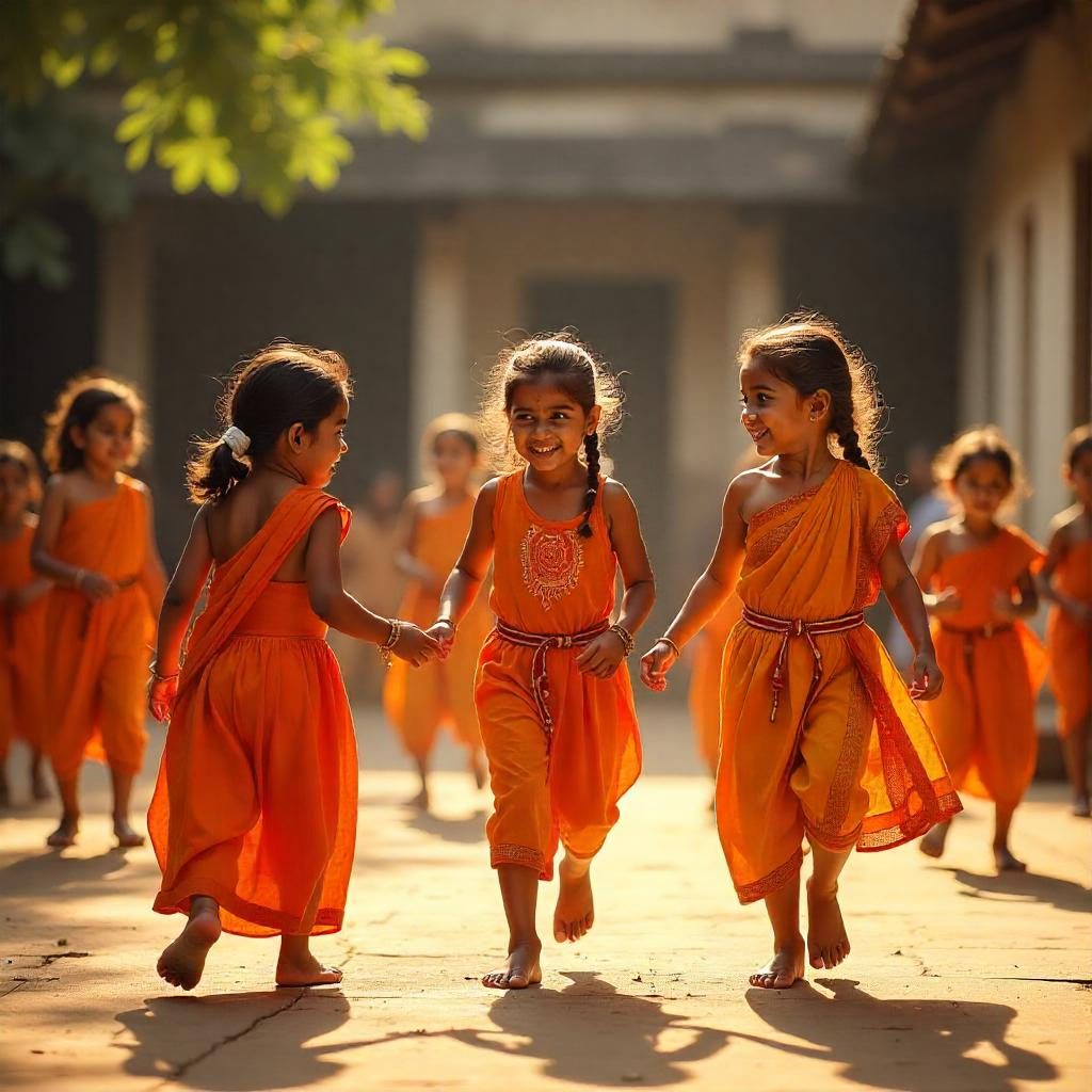 গ্রামের ছোট মেয়েদের পিক